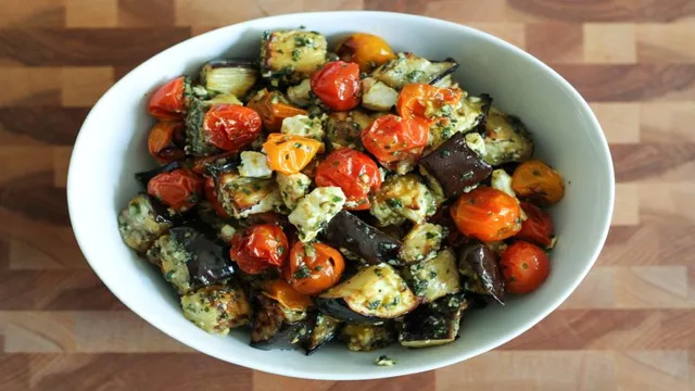 roasted eggplant and cherry tomatoes