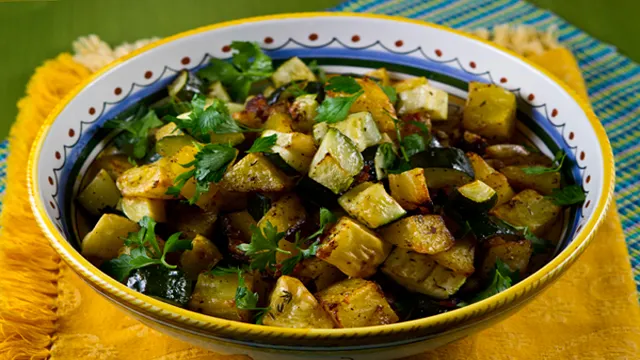 zucchini potatoes and onions