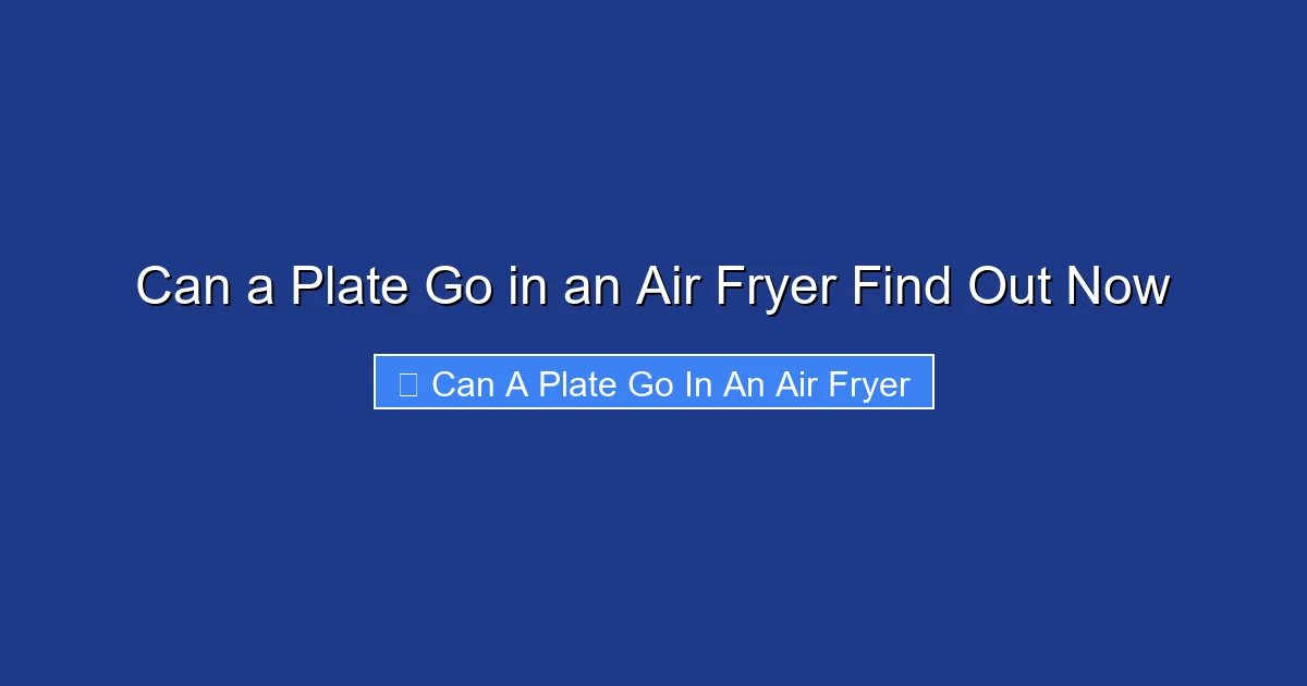 Can a Plate Go in an Air Fryer Find Out Now