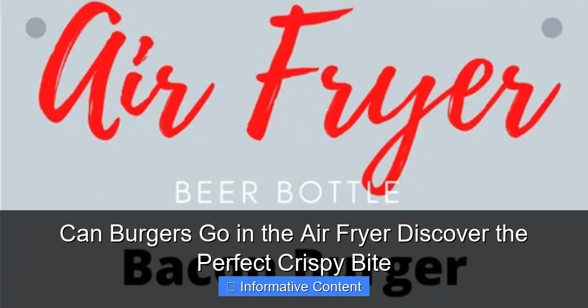 Can Burgers Go in the Air Fryer Discover the Perfect Crispy Bite