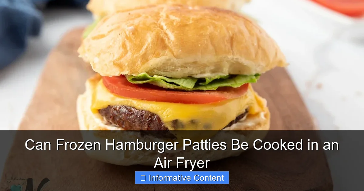 Can Frozen Hamburger Patties Be Cooked in an Air Fryer
