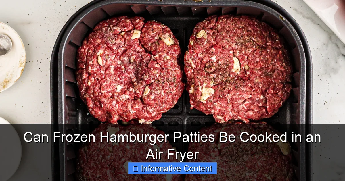Can Frozen Hamburger Patties Be Cooked in an Air Fryer