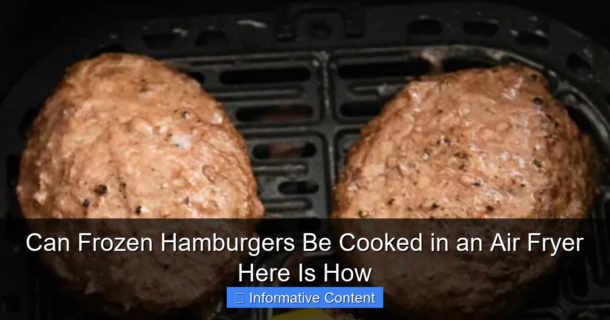 Can Frozen Hamburgers Be Cooked in an Air Fryer Here Is How