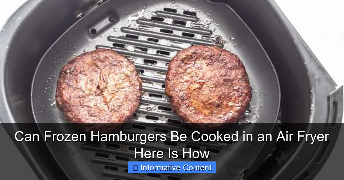 Can Frozen Hamburgers Be Cooked in an Air Fryer Here Is How