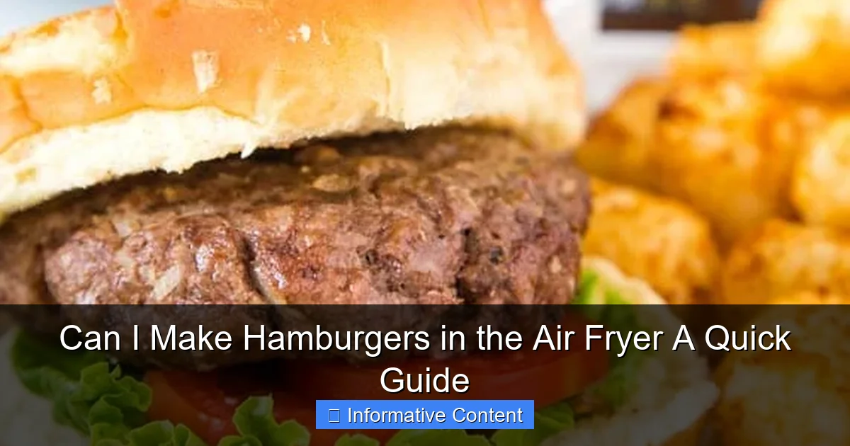 Can I Make Hamburgers in the Air Fryer A Quick Guide