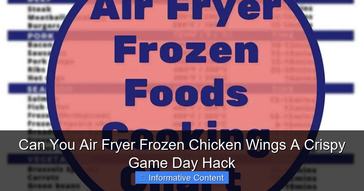 Can You Air Fryer Frozen Chicken Wings A Crispy Game Day Hack