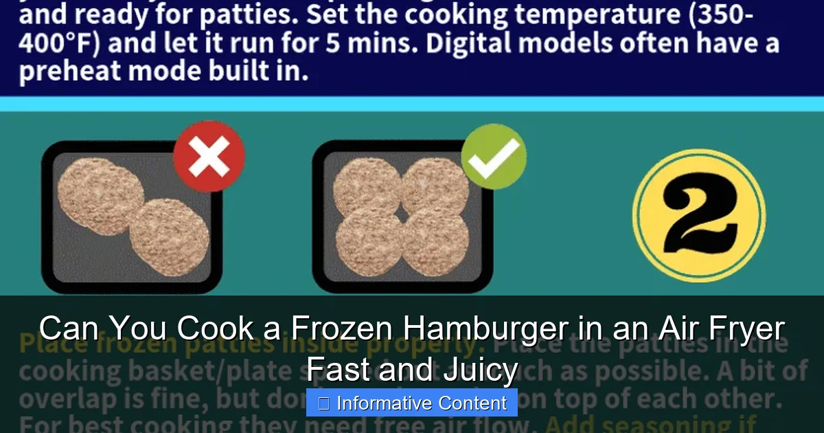 Can You Cook a Frozen Hamburger in an Air Fryer Fast and Juicy