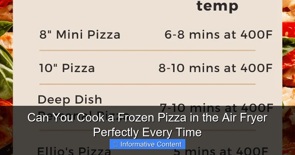 Can You Cook a Frozen Pizza in the Air Fryer Perfectly Every Time
