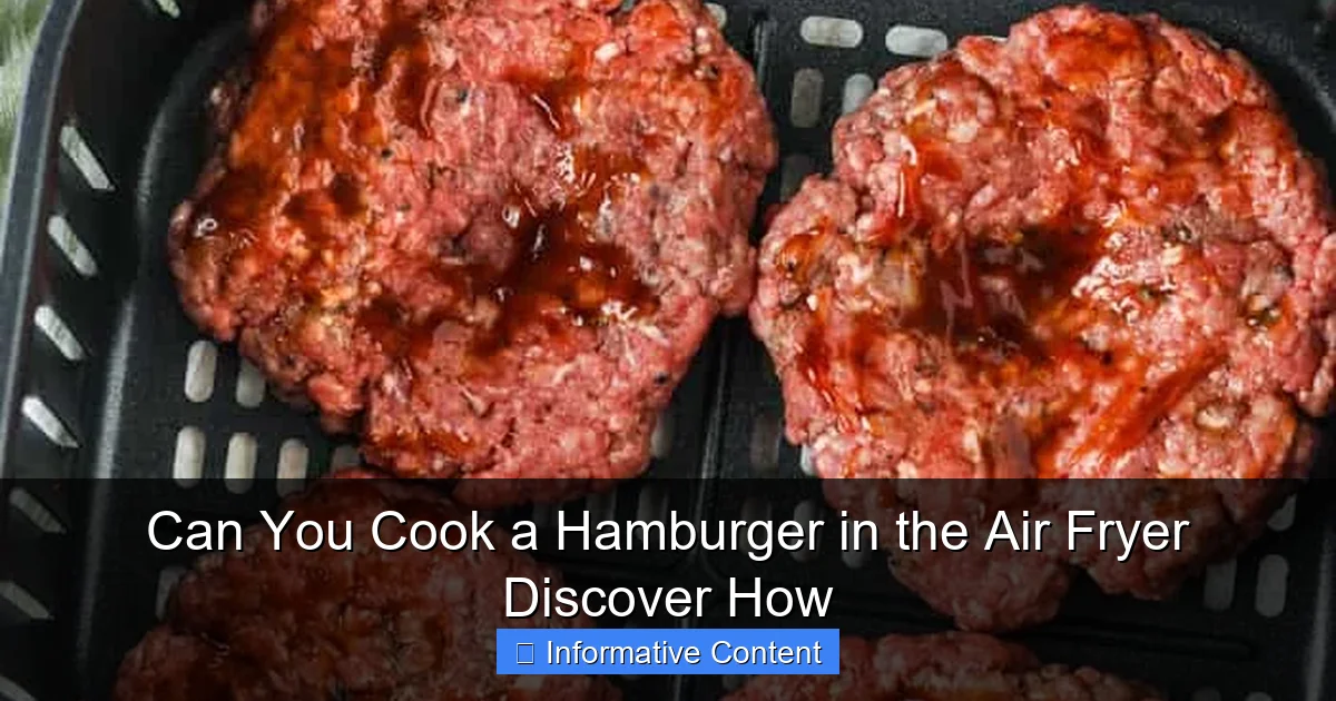 Can You Cook a Hamburger in the Air Fryer Discover How