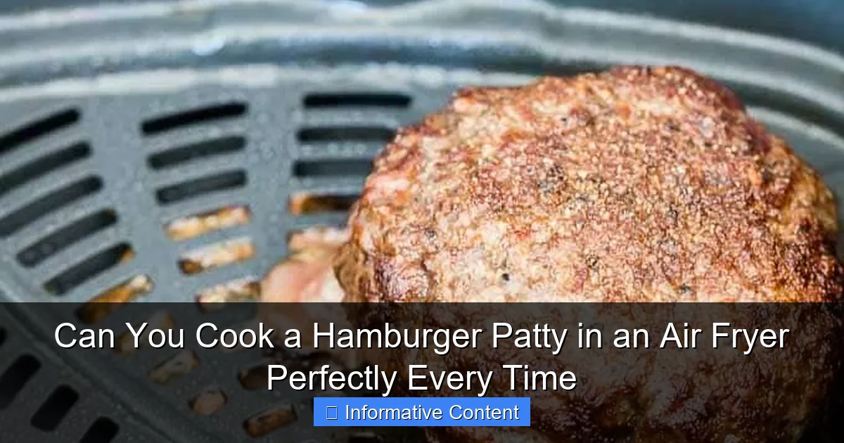 Can You Cook a Hamburger Patty in an Air Fryer Perfectly Every Time