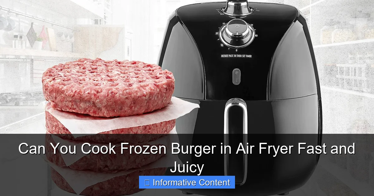 Can You Cook Frozen Burger in Air Fryer Fast and Juicy