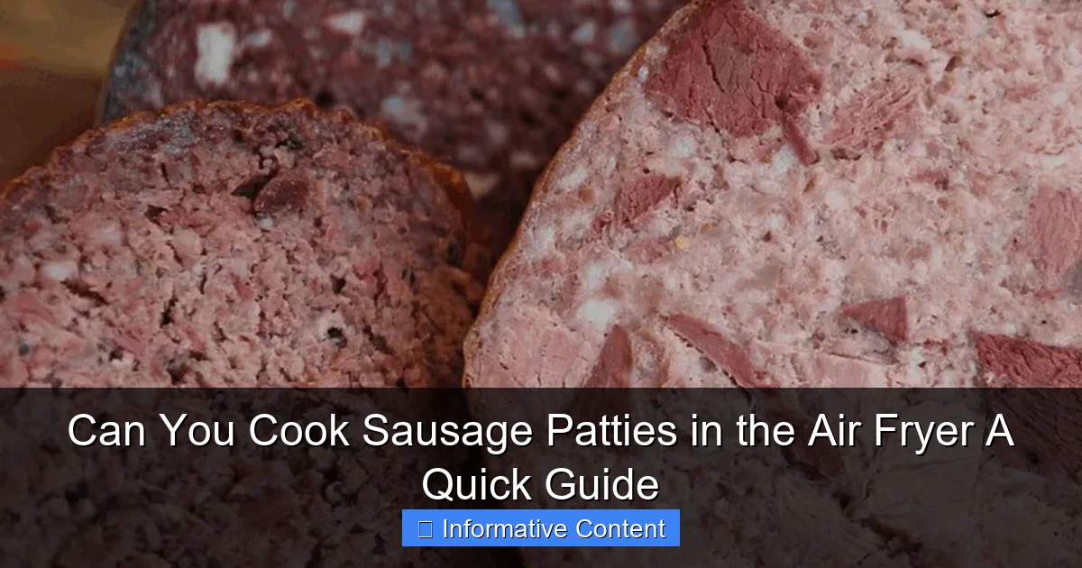 Can You Cook Sausage Patties in the Air Fryer A Quick Guide