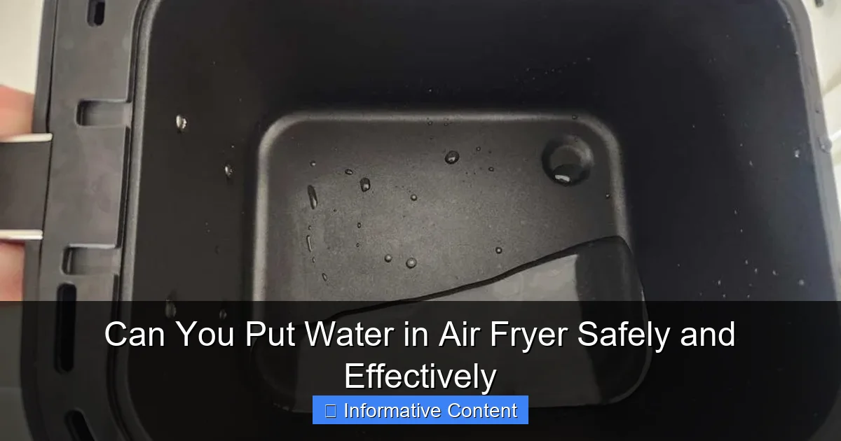 Can You Put Water in Air Fryer Safely and Effectively
