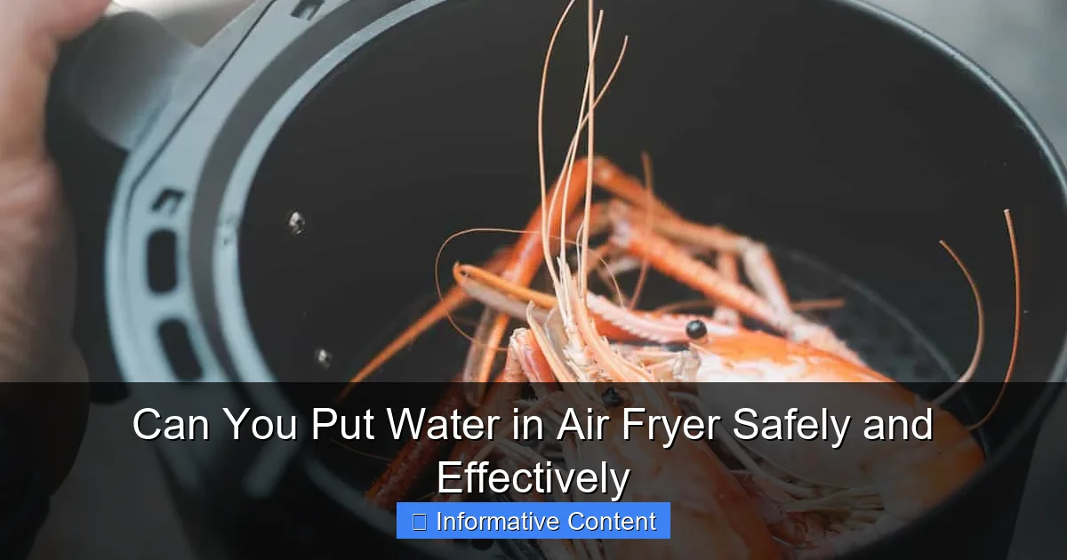 Can You Put Water in Air Fryer Safely and Effectively