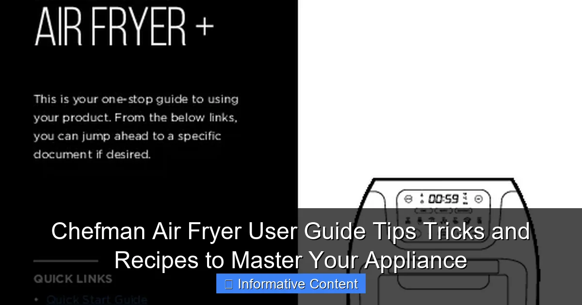Chefman Air Fryer User Guide Tips Tricks and Recipes to Master Your Appliance