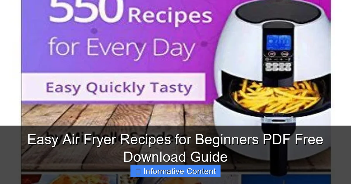 Easy Air Fryer Recipes for Beginners PDF Free Download Guide