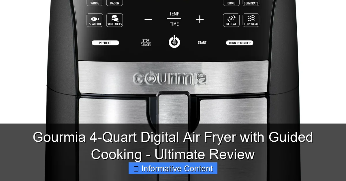 Gourmia 4-Quart Digital Air Fryer with Guided Cooking - Ultimate Review