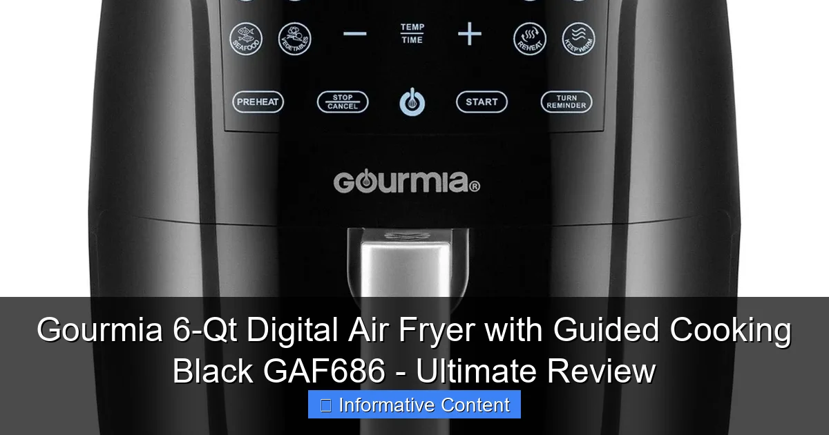 Gourmia 6-Qt Digital Air Fryer with Guided Cooking Black GAF686 - Ultimate Review