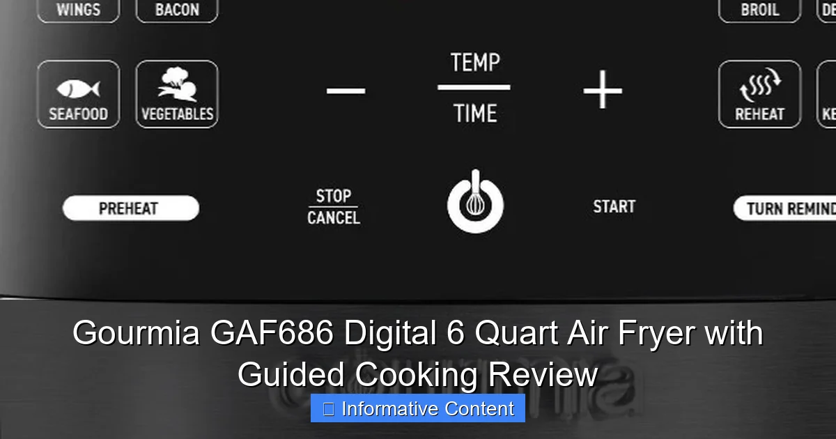 Gourmia GAF686 Digital 6 Quart Air Fryer with Guided Cooking Review
