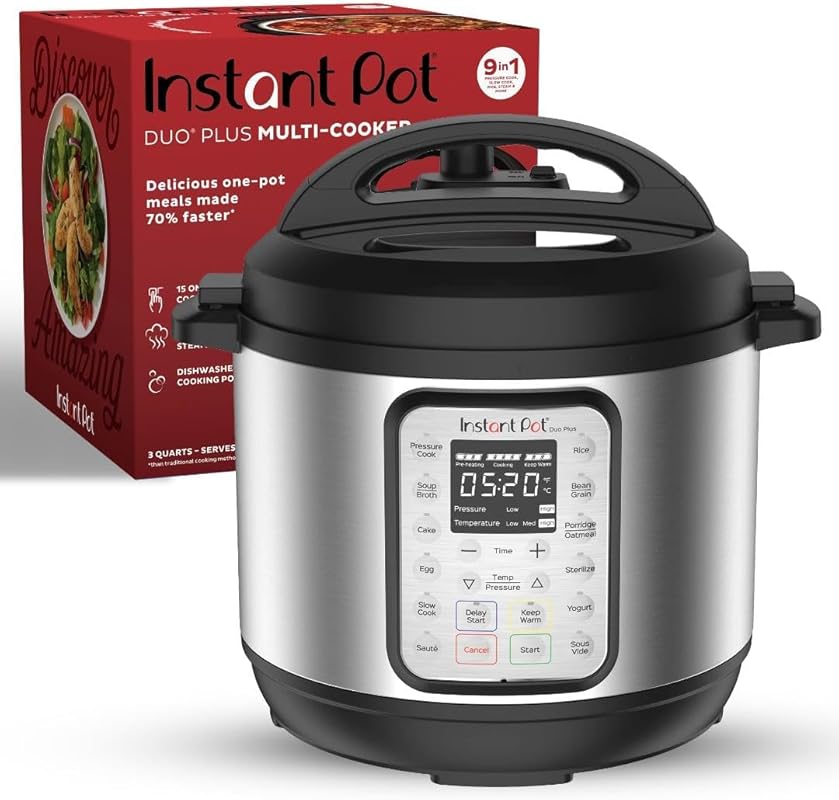 Instant Pot Duo Plus 9-in-1 Multicooker: Pressure Cooker, Slow Cooker,