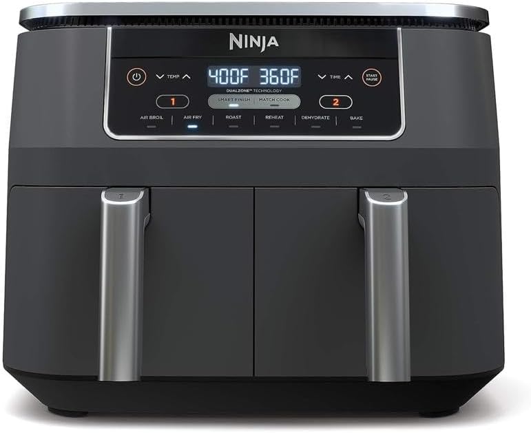 Ninja DZ201 8-Quart 6-in-1 DualZone 2-Basket Air Fryer with Match Cook