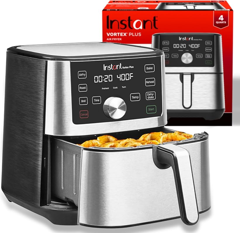 Instant Pot Vortex Plus 4-Quart Stainless Steel Air Fryer: Versatile 6