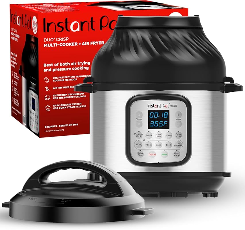 Instant Pot Duo Crisp 11-in-1 Air Fryer and Electric Pressure Cooker,