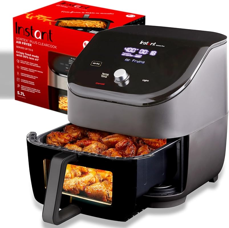 Instant Pot Vortex Plus 6QT ClearCook Air Fryer: 6-in-1 Multi-Function