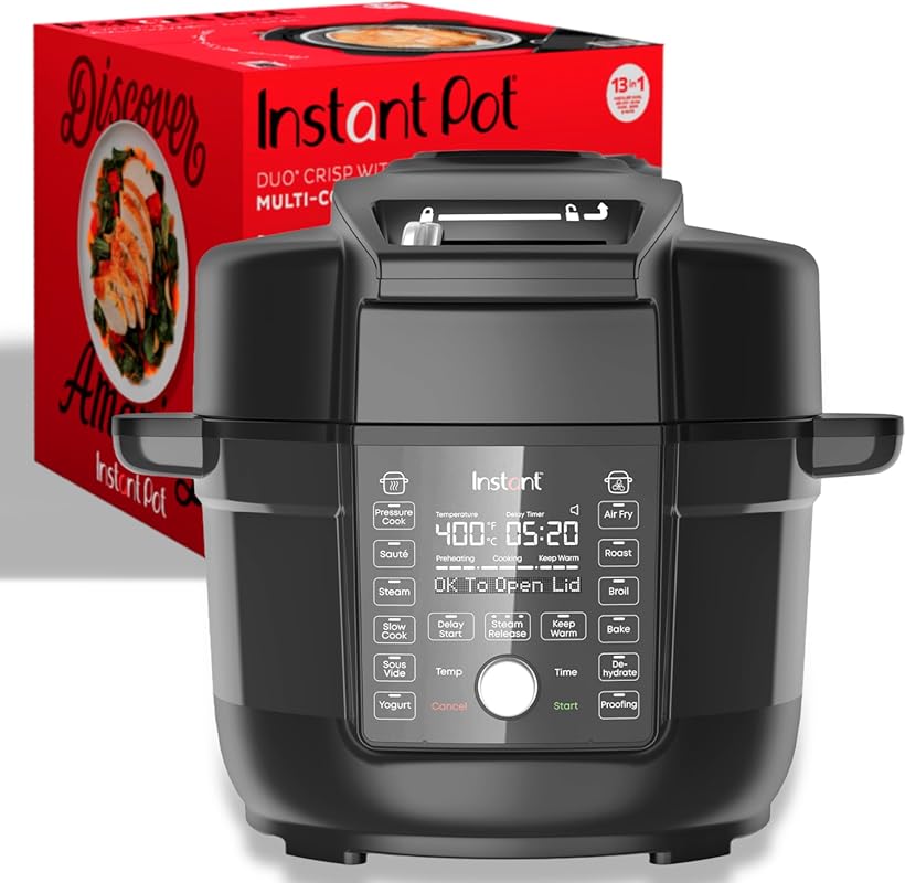 Instant Pot Duo Crisp Ultimate Lid, 13-in-1 Air Fryer and Pressure Coo
