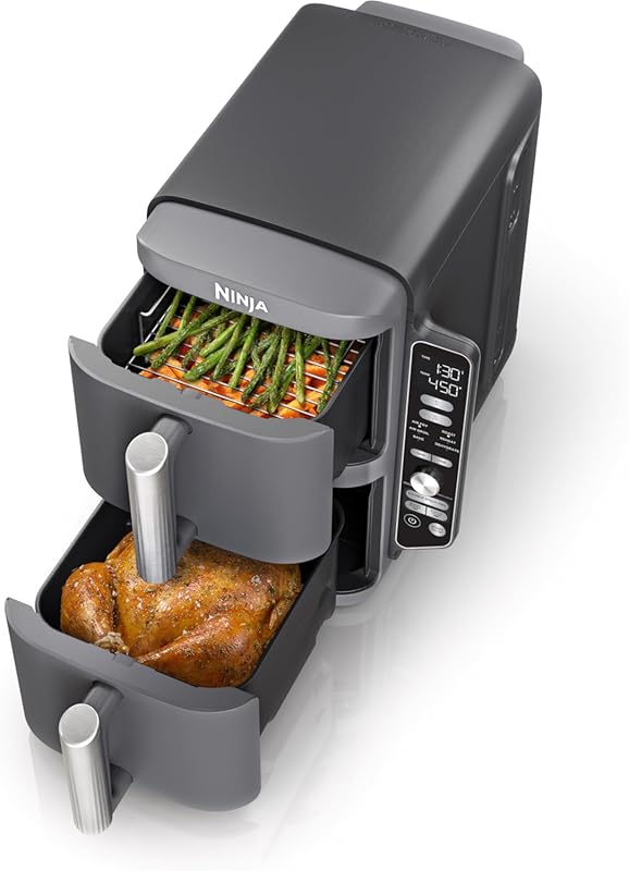 Ninja DoubleStack XL 10QT 2-Basket Multi-Function Air Fryer, Cooks Who