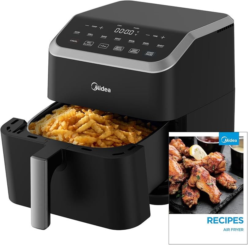 Midea 5.5-Quart Air Fryer: Healthy Frying with 9 Preset Menus and Rapi