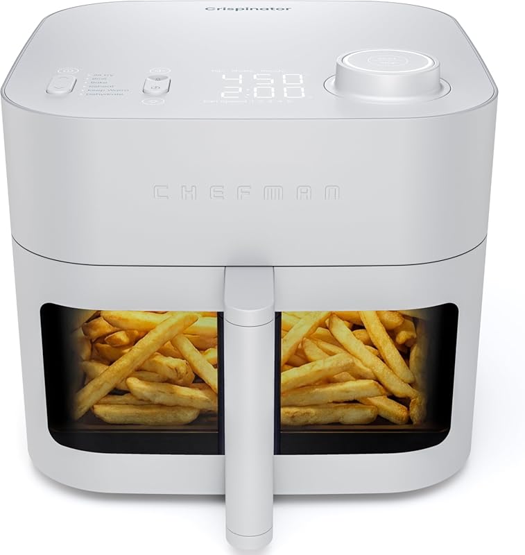 Chefman 6-in-1 8 Qt Air Fryer with 450°F, Viewing Window, and Nonstick