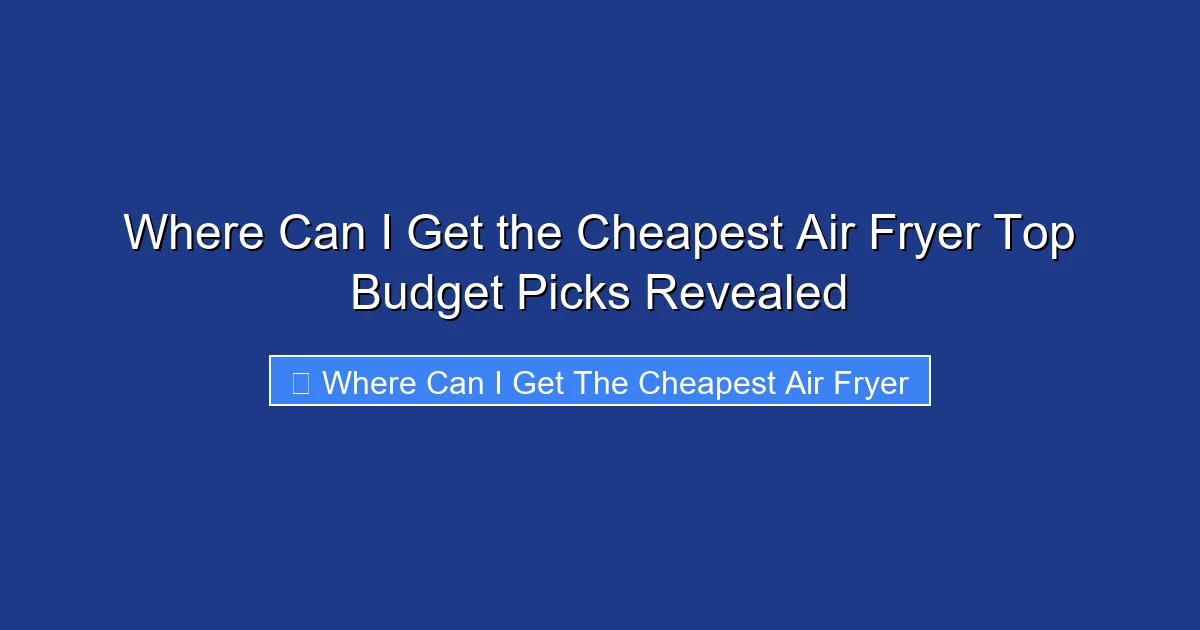 Where Can I Get the Cheapest Air Fryer Top Budget Picks Revealed
