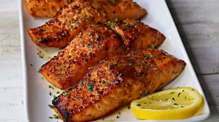 Air Fryer Salmon Teriyaki
