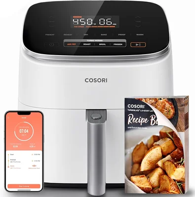 Cosori TurboBlaze 6 Qt Air Fryer Review: 9-in-1 Speed & Shake Reminders
